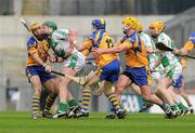 17 March 2010; Henry Shefflin, Ballyhale Shamrocks, in action against, from left, Leo Smith, Andrew Smith, and Damien Hayes, Portumna. AIB GAA Hurling All-Ireland Senior Club Championship Final, Ballyhale Shamrocks v Portumna, Croke Park, Dublin. Picture credit: Brian Lawless / SPORTSFILE