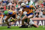 17 March 2010; Niall Hayes and Joe Canning, left, Portumna, in action against Aidan Cummins, Ballyhale Shamrocks. AIB GAA Hurling All-Ireland Senior Club Championship Final, Ballyhale Shamrocks v Portumna, Croke Park, Dublin. Picture credit: Brian Lawless / SPORTSFILE