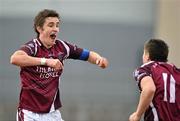 17 March 2010; Paul Sharry, left, Westmeath, celebrates with his team-mate John Egan, after victory over Laois. Cadbury Leinster GAA Football Under 21 Semi-Final, Westmeath v Laois, Cusack Park, Mullingar, Co. Westmeath. Picture credit: David Maher / SPORTSFILE