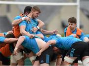 21 March 2016; Munster's Dave Foley leads a maul against Jordan Coghlan during squad training. Munster Rugby Squad Training and Press Conference. University of Limerick, Limerick. Picture credit: Diarmuid Greene / SPORTSFILE