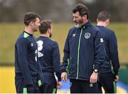 21 March 2016;  Republic of Ireland assistant manager Roy Keane with Wesley Hoolahan during squad training. Republic of Ireland Squad Training. National Sports Campus, Abbotstown, Dublin.  Picture credit: David Maher / SPORTSFILE