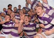 17 March 2010; The Clongowes Wood College SJ team celebrate after the game. Leinster Schools Senior Cup Final, Clongowes Wood College SJ v St. Michael's College. RDS, Ballsbridge, Dublin. Picture credit: Pat Murphy / SPORTSFILE