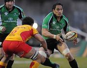 17 March 2010; George Naoupu, Connacht, in action against Toby Faletau Newport Gwent Dragons. Celtic League, Connacht v Newport Gwent Dragons, Sportsground, Galway. Picture credit: Ray Ryan / SPORTSFILE