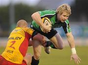 17 March 2010; Fionn Carr, Connacht, is tackled by Tom Willis, Newport Gwent Dragons. Celtic League, Connacht v Newport Gwent Dragons, Sportsground, Galway. Picture credit: Ray Ryan / SPORTSFILE