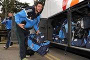 19 March 2010; Dublin footballer Cian O'Sullivan puts his luggage on the team bus prior to the teams departure, from DCU, ahead of their Allianz National Football League game against Cork on Saturday. Dublin City University, Glasnevin, Dublin. Picture credit: Pat Murphy / SPORTSFILE