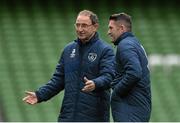 24 March 2016; Republic of Ireland manager Martin O'Neill and Robbie Keane during squad training. Aviva Stadium, Lansdowne Road, Dublin. Picture credit: David Maher / SPORTSFILE