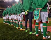 25 March 2016; The Republic of Ireland team line out ahead of the game. 3 International Friendly, Republic of Ireland v Switzerland. Aviva Stadium, Lansdowne Road, Dublin Picture credit: David Maher / SPORTSFILE