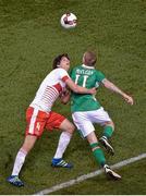 25 March 2016; Timm Klose, Switzerland, in action against James McLean, Republic of Ireland. 3 International Friendly, Republic of Ireland v Switzerland. Aviva Stadium, Lansdowne Road, Dublin.  Picture credit: Cody Glenn / SPORTSFILE