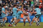 17 March 2010; Ian Prendiville, Clongowes Wood College SJ, in action against, from left, Luke McGrath, Shane O'Connor, Finlay Barry and Paddy Dix, St. Michael's College. Leinster Schools Senior Cup Final, Clongowes Wood College SJ v St. Michael's College. RDS, Ballsbridge, Dublin. Picture credit: Jack O'Mahony / SPORTSFILE