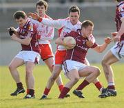 21 March 2010; Fiachra Breathnach, Galway, in action against Conor Gormley, Tyrone. Allianz GAA National Football League, Division 1, Round 5, Galway v Tyrone. Pearse Stadium, Galway. Picture credit: Ray Ryan / SPORTSFILE