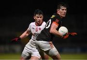 26 March 2016; Joe McElroy, Armagh, in action against Richard Donnelly, Tyrone. Allianz Football League, Division 2, Round 6, Tyrone v Armagh, Healy Park, Omagh, Co. Tyrone. Photo by Sportsfile