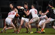 26 March 2016; Niall Grimley, Armagh, in action against Padraig Hampsey, Tyrone. Allianz Football League, Division 2, Round 6, Tyrone v Armagh, Healy Park, Omagh, Co. Tyrone. Photo by Sportsfile
