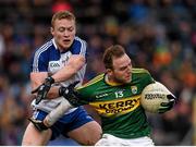 27 March 2016; Darran O'Sullivan, Kerry, in action against Colin Walshe, Monaghan. Allianz Football League Division 1 Round 6, Monaghan v Kerry. St Tiernach's Park, Clones, Co. Monaghan.  Picture credit: Stephen McCarthy / SPORTSFILE