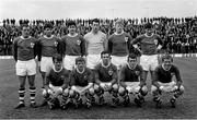 5 June 1966; The Republic of Ireland team, back row, from left, Tommy Carroll, Paddy Mulligan, Al Finucane, Pat Dunne, David Pugh and Ray Treacy, front row, from left, Joe McGrath, Eamon Dunphy, Frank McEwan, Pat Morrissey, Frank McEwan and Eamonn Rogers. Under 23 International, Ireland v France, Dalymount Park, Dublin. Picture credit: Connolly Collection / Sportsfile  .