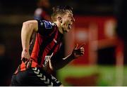 1 April 2016; Keith Buckley, Bohemians, celebrates after scoring his team's opening goal. SSE Airtricity League Premier Division, Bohemians v Longford Town. Dalymount Park, Dublin. Picture credit: Seb Daly / SPORTSFILE