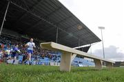 28 March 2010; The team bench prepares to make its debut as the Monaghan team arrives out for the start of the match. Allianz GAA Football National League, Division 1, Round 6, Mayo v Monaghan, McHale Park, Castlebar, Co. Mayo. Picture credit: Brian Lawless / SPORTSFILE