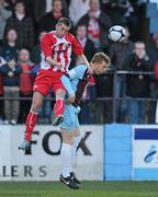 2 April 2010; Glen Fitzpatrick, Drogheda United, in action against Iarfhllath Davoren, Sligo Rovers. Airtricity League, Premier Division, Drogheda United v Sligo Rovers, United Park, Drogheda, Co. Louth. Photo by Sportsfile