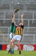 4 April 2010; John Mulhall, Kilkenny, in action against Shaun O'Riordan, Limerick. Allianz GAA Hurling National League Division 1 Round 6, Limerick v Kilkenny, Gaelic Grounds, Limerick. Picture credit: Diarmuid Greene / SPORTSFILE