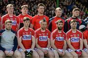3 April 2016; The Cork team sit for the pre-match team picture. Allianz Football League, Division 1,  Round 7, Kerry v Cork. Austin Stack Park, Tralee. Picture credit: Piaras Ó Mídheach / SPORTSFILE