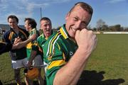 10 April 2010; Kerry captain Colin Harris celebrates after the match. Allianz GAA Hurling National League Division 3A Final, Kerry v Derry, Padraig Pearses, Woodmount, Roscommon. Picture credit: Brian Lawless / SPORTSFILE