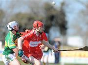 10 April 2010; Cathal Brunton, Derry, in action against Darragh O'Connell, Kerry. Allianz GAA Hurling National League Division 3A Final, Kerry v Derry, Padraig Pearses, Woodmount, Roscommon. Picture credit: Brian Lawless / SPORTSFILE