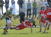 10 April 2010; Liam Boyle, Derry, in action against Darragh O'Connell, Kerry. Allianz GAA Hurling National League Division 3A Final, Kerry v Derry, Padraig Pearses, Woodmount, Roscommon. Picture credit: Brian Lawless / SPORTSFILE