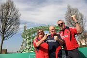 10 April 2010; Pictured at the Heineken Road to Paris Bottle Stadium are Valerie Maher, Bernard and Gary Ledger, from Limerick. Hassetts Cross, Old Cratlot Rd, Limerick. Picture credit: Stephen McCarthy / SPORTSFILE