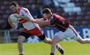 11 April 2010; Mark Lynch, Derry, in action against  Garreth Bradshaw, Galway. Allianz GAA Football National League Division 1 Round 7, Galway v Derry, Pearse Stadium, Galway. Picture credit: Ray Ryan / SPORTSFILE