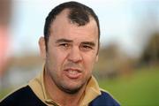 12 April 2010; Leinster head coach Michael Cheika speaking during a squad press conference ahead of their Celtic League match against Ospreys on Friday. David Lloyd Riverview, Dublin. Picture credit: Pat Murphy / SPORTSFILE