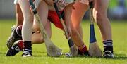 11 April 2010; A general view of camogie players. Camogie National League Division 4 Final, Tyrone v Westmeath, Healy Park, Omagh, Co. Tyrone. Picture credit: Ray McManus / SPORTSFILE
