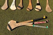 11 April 2010; Spare camogie sticks before the game. Camogie National League Division 4 Final, Tyrone v Westmeath, Healy Park, Omagh, Co. Tyrone. Picture credit: Ray McManus / SPORTSFILE