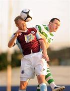 16 April 2010; John Flood, Drogheda United, in action against Pat Flynn, Shamrock Rovers. Airtricity League Premier Division, Drogheda United v Shamrock Rovers, Hunky Dorys Park, Drogheda, Co. Louth. Photo by Sportsfile