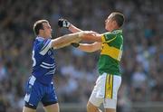11 April 2010; Kieran Donaghy, Kerry, tussles with John Paul Mone, Monaghan, during the first half. Allianz GAA Football National League Division 1 Round 7, Kerry v Monaghan, Fitzgerald Stadium, Killarney. Picture credit: Stephen McCarthy / SPORTSFILE