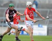 18 April 2010; Fintan O'Leary, Cork, in action against Conor Dervan, Galway. Allianz GAA Hurling National League, Division 1, Round 7, Galway v Cork, Pearse Stadium, Galway. Picture credit: Ray Ryan / SPORTSFILE
