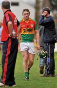 18 April 2010; Carlow's John Rogers leaves the field after being sent off. Allianz GAA Hurling National League, Division 2, Round 7, Carlow v Laois, Dr Cullen Park, Carlow. Picture credit: Brian Lawless / SPORTSFILE