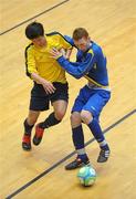 19 April 2010; Danny Ledwith, IT Carlow, in action against Darren Soon, DIT. National Colleges and Universities Futsal Cup Final, IT Carlow v DIT, University of Limerick, Limerick. Picture credit: Diarmuid Greene / SPORTSFILE