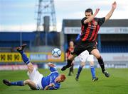 19 April 2010; Brian Shelley, Bohemians, in action against Robert Garrett, Linfield. Setanta Sports Cup Semi-Final 2nd Leg Linfield v Bohemians, Windsor Park, Belfast. Photo by Sportsfile