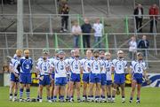 18 April 2010; The Waterford team stand for the National Anthem before the game. Allianz GAA Hurling National League, Division 1, Round 7, Kilkenny v Waterford, Nowlan Park, Kilkenny. Picture credit: Brendan Moran / SPORTSFILE