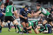 21 April 2010; Stan Wright, Leinster, in action against Mike McCarthy and Brian Tuohy, Connacht. Celtic League, Connacht v Leinster, Sportsground, Galway. Picture credit: Ray Ryan / SPORTSFILE
