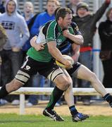 21 April 2010; Michael Swift, Connacht, scores his side's second try against Leinster. Celtic League, Connacht v Leinster, Sportsground, Galway. Picture credit: Ray Ryan / SPORTSFILE