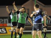 21 April 2010; Connacht's Troy Nathan celebrates at the end of the match. Celtic League, Connacht v Leinster, Sportsground, Galway. Picture credit: Ray Ryan / SPORTSFILE