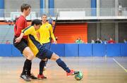 19 April 2010; Darren Soon, DIT, in action against Rufus Holmes, UCC. National Colleges and Universities Futsal Cup Semi-Final 1, DIT v UCC, University of Limerick, Limerick. Picture credit: Diarmuid Greene / SPORTSFILE