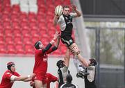 25 April 2010; Dave Nolan, Connacht, wins possession in the line-out. Celtic League, Scarlets v Connacht, Parc y Scarlets, Llanelli, Wales. Picture credit: Steve Pope / SPORTSFILE