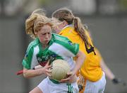 25 April 2010; Catriona Davis, Limerick, in action against Geraldine Campbell, Antrim. Bord Gais Energy Ladies National Football League Division 4 Semi-Final, Antrim v Limerick, Lorcan O'Toole Park, Crumlin, Dublin. Picture credit: Matt Browne / SPORTSFILE