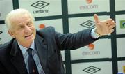 26 April 2010; Republic of Ireland manager Giovanni Trapattoni speaking during a senior training camp announcement. FAI Headquarters, Abbotstown, Dublin. Photo by Sportsfile