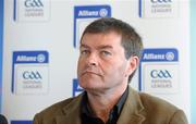 26 April 2010; Galway manager John McIntyre at a press conference ahead of the Allianz GAA Hurling National League 2010 Division 1 and 2 Finals on Sunday evening next in Semple Stadium. Clare play Wexford at 5pm and Cork play Galway at 7pm. Allianz Headquarters, Elm Park, Ballsbridge, Dublin. Picture credit: Brendan Moran / SPORTSFILE