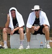 26 April 2010; Ireland's Trent Johnson, left, and Boyd Rankin during a squad training session ahead of the start of the 2010 Twenty20 Cricket World Cup. Providence, Guayana. Picture credit: Handout / Barry Chambers / RSA / Cricket Ireland Via SPORTSFILE