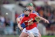 28 April 2010; Brian Hartnett, Cork, in action against Andrew Ryan, Tipperary. ESB GAA Munster Minor Hurling Championship Quarter-Final, Cork v Tipperary, Pairc Ui Chaoimh, Cork. Picture credit: Matt Browne / SPORTSFILE