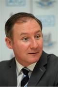 19 April 2016; Dublin manager Jim Gavin during a press conference. Dublin Football Press Conference, Gibson Hotel, Dublin. Picture credit: Seb Daly / SPORTSFILE