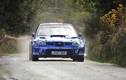 1 May 2010; Tim McNutly and Paul Kiely, in their Subaru Impeza S12B, during the SS1 Barnard stage of the Rally of the Lakes - First Leg. Killarney, Co. Kerry. Picture credit: Barry Cregg / SPORTSFILE